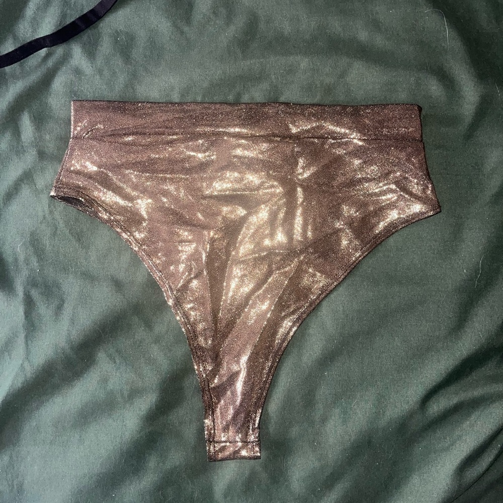 Gold, high waist bottoms